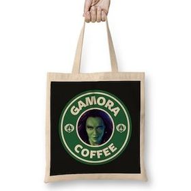 Humuts Guardians Of The Galaxy Gamora Coffee Starbucks Uzun Saplı Bez Kadın Günlük Çanta