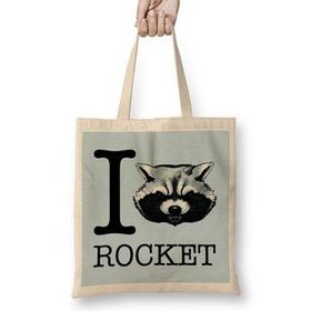 Humuts Guardians Of The Galaxy I Heart Rocket Raccoon Uzun Saplı Bez Çanta