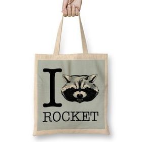 Humuts Guardians Of The Galaxy I Heart Rocket Raccoon Uzun Saplı Bez Çanta