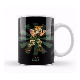 Humuts Guile Street Fighter Retro Japanese Kupa Bardak