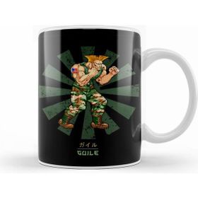 Humuts Guile Street Fighter Retro Japanese Kupa Bardak