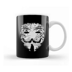 Humuts Guy Fawkes Mask Collage Kupa Bardak