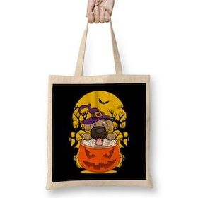 Humuts Halloween Puppy Wizard Cute Dog Obsessed Bez Kadın Günlük Çanta