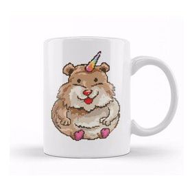 Humuts Hamster Unicorn Pixel Art Kupa