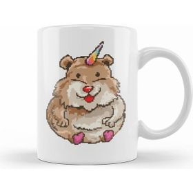 Humuts Hamster Unicorn Pixel Art Kupa