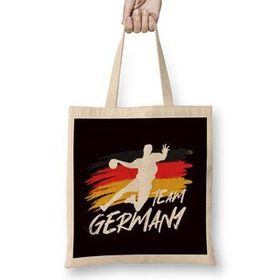 Humuts Handball Team Germany Flag Handballer Ball Sports Player Bez Kadın Günlük Çanta