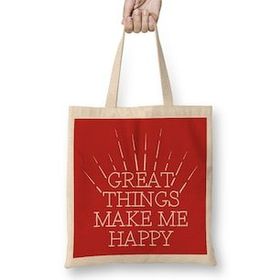 Humuts Happiness Great Things Make Me Happy Bez Kadın Günlük Çanta