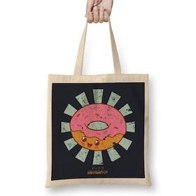 Humuts Happy Doughnut Retro Japanese Bez Kadın Günlük Çanta
