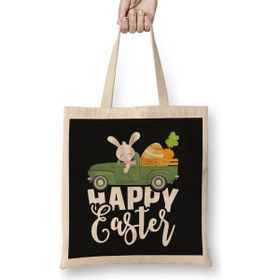 Humuts Happy Easter Vintage Truck Bunny Bez Kadın Günlük Çanta