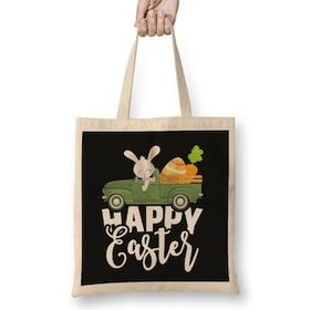 Humuts Happy Easter Vintage Truck Bunny Bez Kadın Günlük Çanta