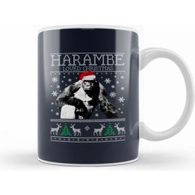 Humuts Harambe Loved Christmas Knit Kupa Bardak