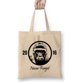 Humuts Harambe The Gorilla Açık Bej Uzun Saplı Bez Çanta