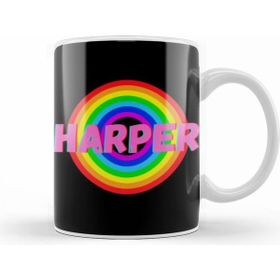 Humuts Harper Name Personalized Custom Vintage Retro Rainbow Style Design Gift Baby Gift For Her Kupa