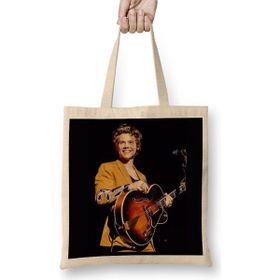 Humuts Harry Styles Guitar 01 Açık Bej Uzun Saplı Bez Çanta