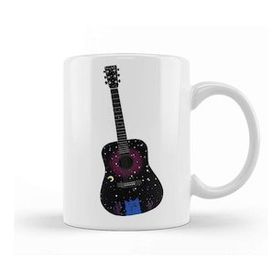 Humuts Harry Styles Guitar 04 Beyaz Porselen Kupa Bardak