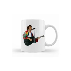 Humuts Harry Styles Guitar 08 Beyaz Porselen Kupa Bardak