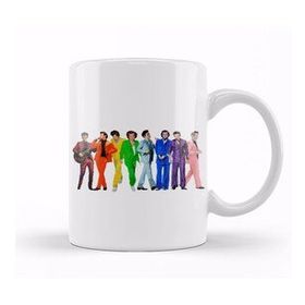 Humuts Harry Styles Rainbow Beyaz Porselen Kupa Bardak