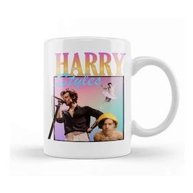 Humuts Harry Styles Retro Tee 01 Beyaz Porselen Kupa Bardak