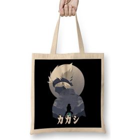 Humuts Hatake Kakashi Naruto Anime Açık Bej Uzun Saplı Bez Çanta