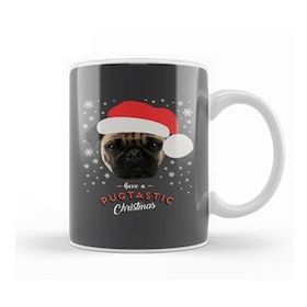Humuts Have a Pugtastic Christmas Pug Dog Beyaz Porselen Kupa Bardak