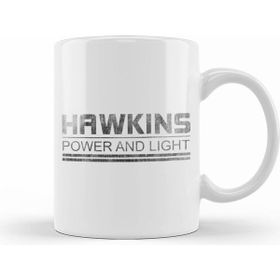 Humuts Hawkins Power and Light Stranger Things Beyaz Porselen Kupa Bardak