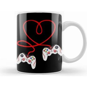 Humuts Heart Game Controllers Video Gamers Gaming Valentines Day Beyaz Kupa