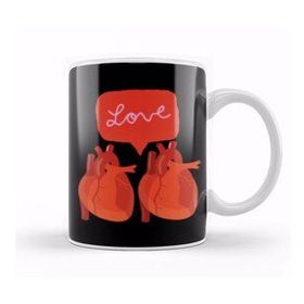Humuts Heart Love Beyaz Kupa