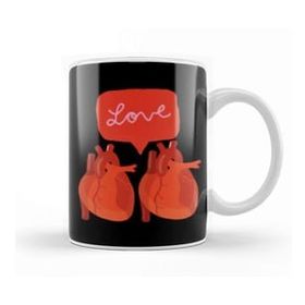 Humuts Heart Love Beyaz Kupa