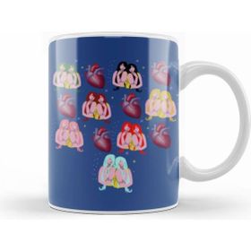 Humuts Heart Zodiac Symbols Sticke Beyaz Kupa