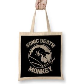 Humuts High Fidelity Sonic Death Monkey Uzun Saplı Açık Bej Bez Çanta