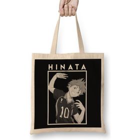 Humuts Hinata Haikyuu 01 Uzun Saplı Açık Bej Bez Çanta