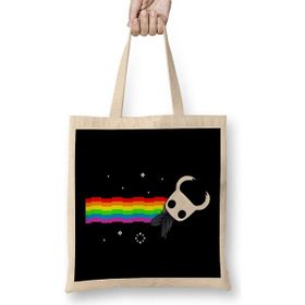 Humuts Hollow Knight Nyan Cat Uzun Saplı Açık Bej Bez Çanta