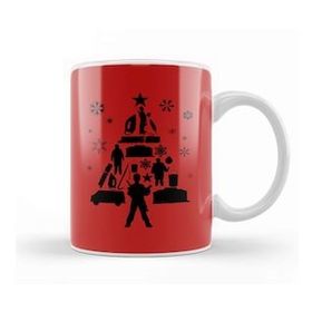Humuts Home Alone Christmas Tree Silhouette Kupa Bardak