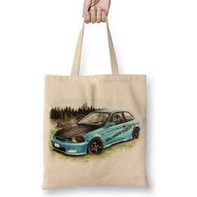 Humuts Honda Civic Mugen Uzun Saplı Açık Bej Bez Çanta