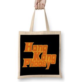Humuts Hong Kong Phooey Logo Uzun Saplı Açık Bej Bez Çanta