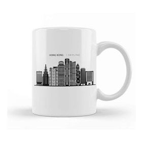 Humuts Hong Kong Skyline Outline Cityscape Travel Kupa Bardak