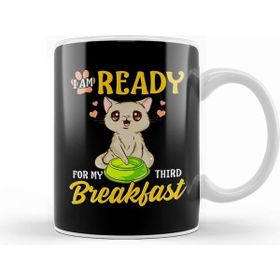 Humuts I Am Ready For My Third Breakfast Funny Hungry Cat Kupa Bardak