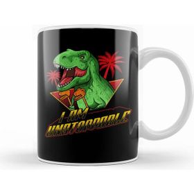 Humuts I Am Unstoppable Trex Funny Short Dinosaur Joke Kupa Bardak
