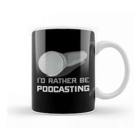 Humuts I D Rather Be Podcasting Cute Funny Podcast Host Kupa Bardak