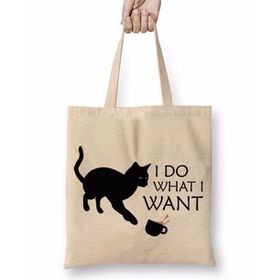 Humuts I Do What I Want Ne Istersem Onu Yaparım Kedi Bez Çanta