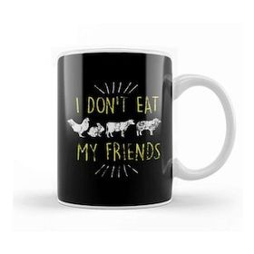 Humuts I Don T Eat My Friends Vegan Cute Distressed Kupa Bardak