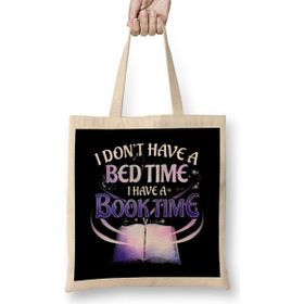 Humuts I Don t Have a Bedtime I Have a Booktime Bookworm Bez Kadın Günlük Çanta