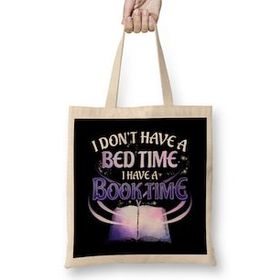 Humuts I Don t Have a Bedtime I Have a Booktime Bookworm Bez Kadın Günlük Çanta
