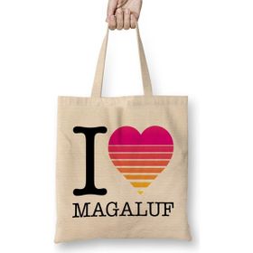 Humuts I Heart Magaluf Sunset Bez Uzun Saplı Açık Bej Rengi Çanta