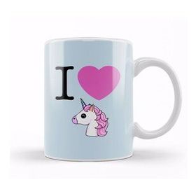 Humuts I Heart Unicorns Emoji Kupa Bardak