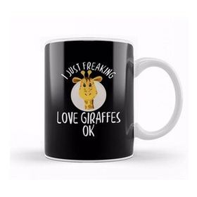 Humuts I Just Freaking Love Giraffes Ok Adorable Giraffe Kupa Bardak