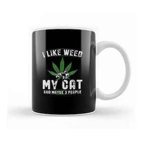 Humuts I Like Weed My Cat And Maybe 3 People Kedi Kupa Bardak