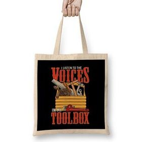 Humuts I Listen To The Voices In My Toolbox Handyman Joke Bez 40 X 40Bayan Günlük Çanta
