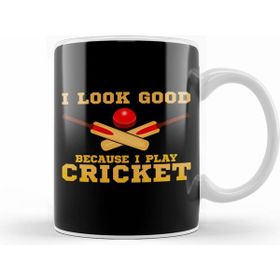 Humuts I Look Good Because I Play Cricket Funny Cricketer Kupa Bardak