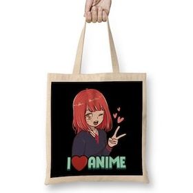 Humuts I Love Anime Cute Japanese Kawaii Anime Girl BezBayan Günlük Çanta